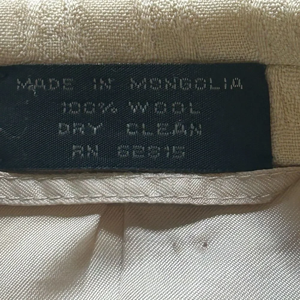 Itali Uomo Men's Beige 100% Wool Blazer Size 40R